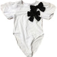 River Island Bodysuit Girl's with Bow Detail Puff Sleeve White Top 11-12 Years