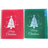 Merry Christmas Greeting Cards Green Red Two Pack