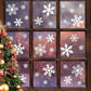 135 Pcs Snowflake Christmas Decorations Window Clings