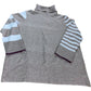 Waverly Jumper UK22 Women's Beige Striped High Neck Casual Sweater