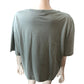 River Island Relaxed Fit Top UK10 Women's Green Cotton Embroidered Short Sleeve