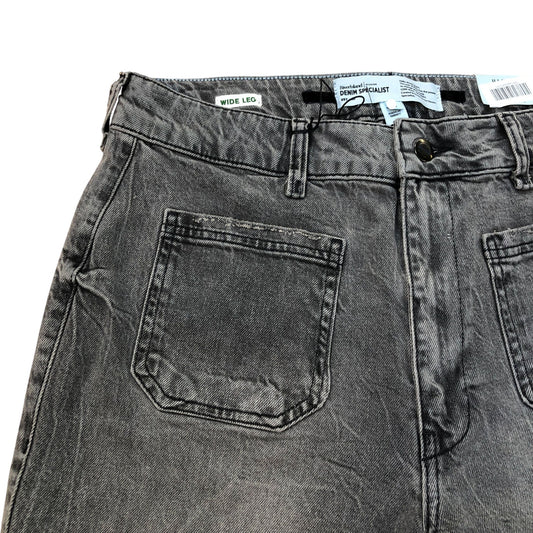 River Island Wide Leg Grey Denim Jeans