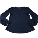 Boden Navy Long Sleeve Elasticated Cuff Top - Size 10