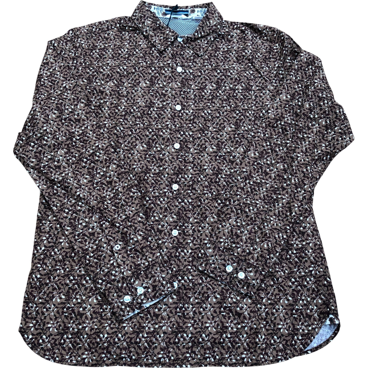 Mini Twig Printed Shirt Brown Floral