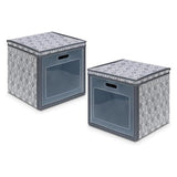 Home Click Cabibox Storage Box 30x30x30cm Installation Free Foldable Patterned