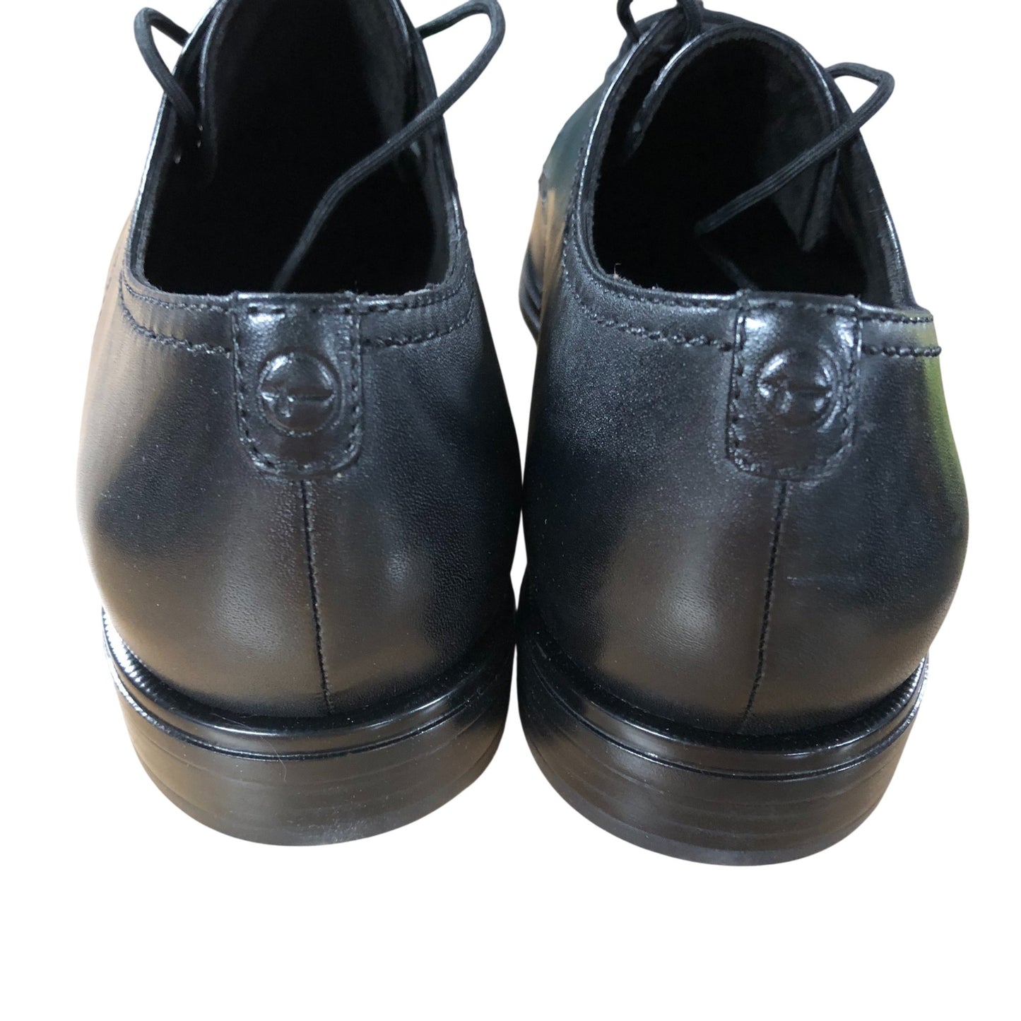 Tamaris Derby Shoes UK6 EU39 Women's Black Leather Lace Up Footwear