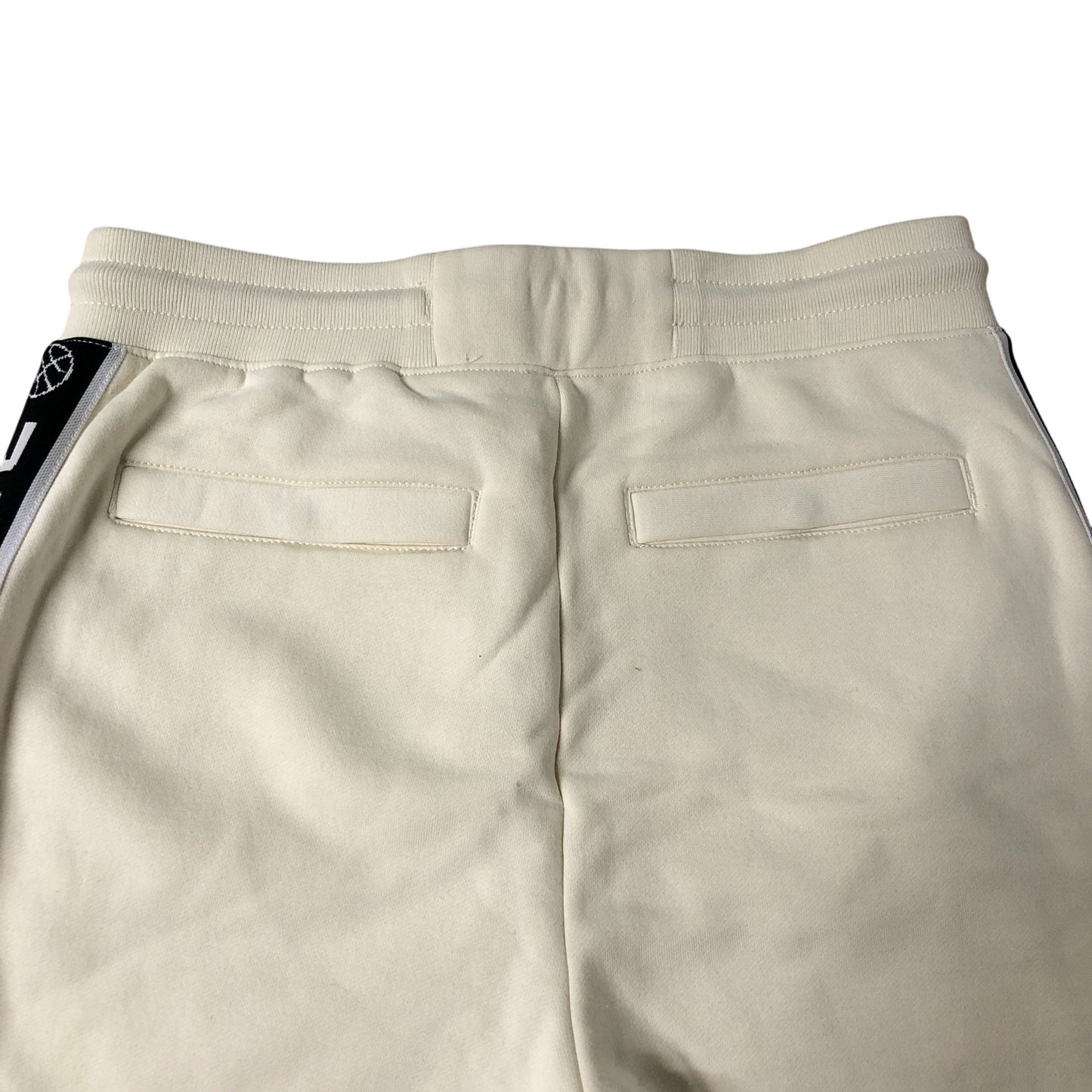 Just Don All City Sweatpants Men's Cream Comfortable Trousers Size M Ankle Zips