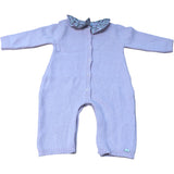 Trotters Baby Playsuit Girls Pink Wool Blend Floral Collar