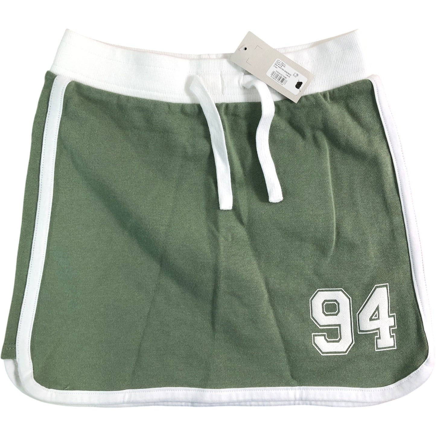 RIVER ISLAND Girls Skirt UK7-8 Casual Green Number 94 Drawstring Style