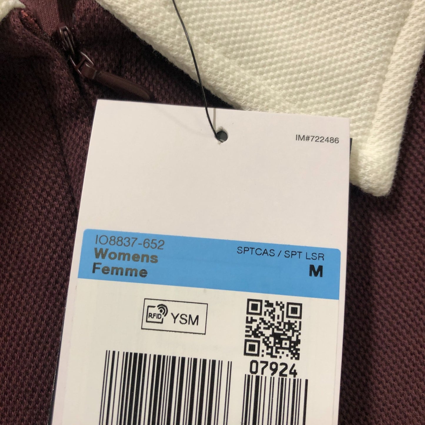 Nike Sports Coverup Top Burgundy Crush & Sail Size M