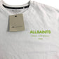 AllSaints White T-Shirt 10-11 Years Boys Lime Logo Cotton Short Sleeve Top