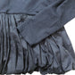 River Island Long Sleeve Ruffle Hem Top Size 10 Women's Black Jersey Style