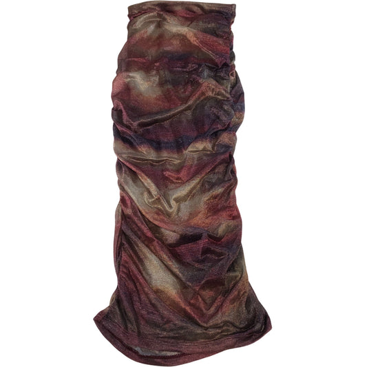 River Island Layered Midi Dress UK6 Women's Purple Burgundy Metallic Detail