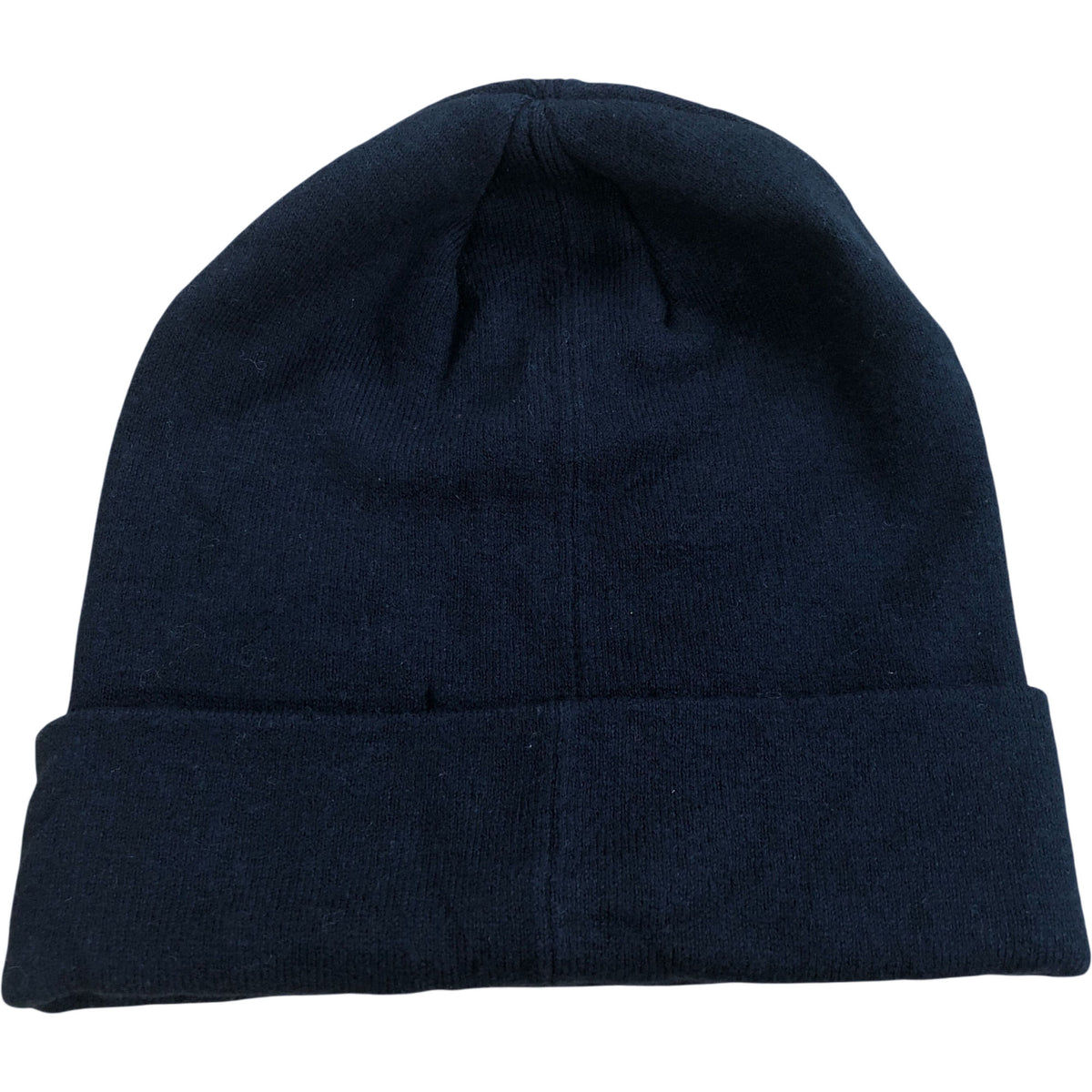 Navy Wool Blend Winter Beanie Hat One Size