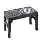 Elevated Dog Bowl Stand 5-Height Adjustable Slow Feeder Bowl 43cm X 23cm