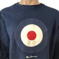 Ben Sherman Large Mens Dark Navy Flock Target Sweatshirt Casual Wear
