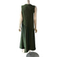 AllSaints Women's Dress UK16 Pia Satin Green Sleeveless Design Casual Style