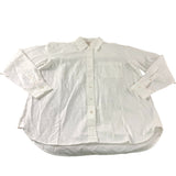 Boden Sadie Relaxed Cotton Shirt UK12 Women's White Long Sleeve Button Up