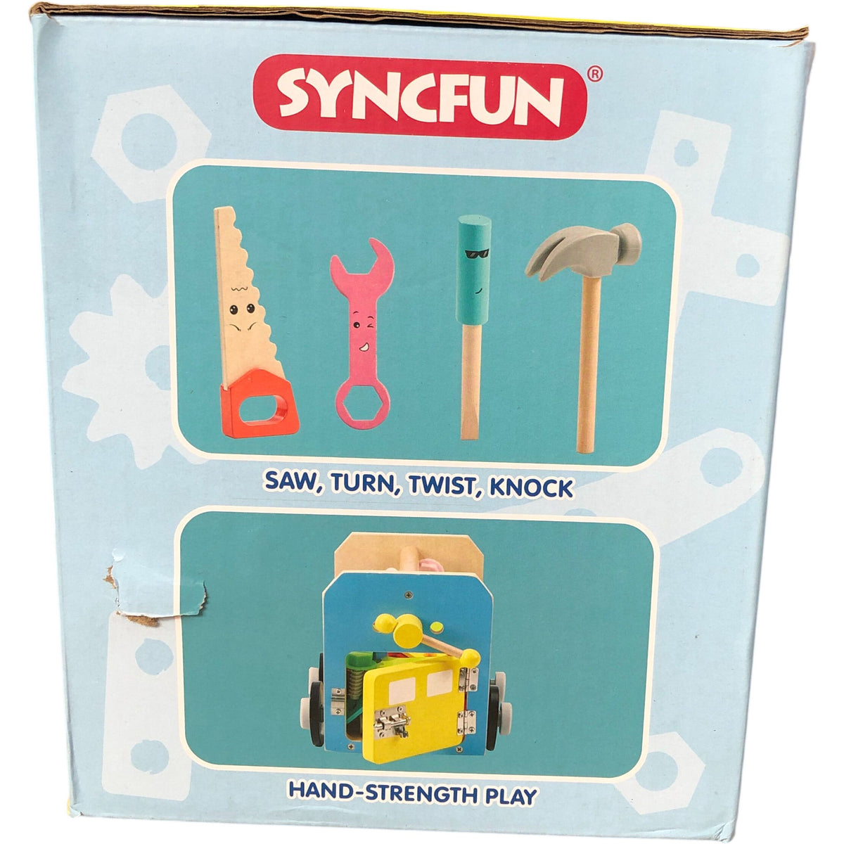 Syncfun Versatile Wooden Tool Box Age 3+ Educational Skills Toy Set