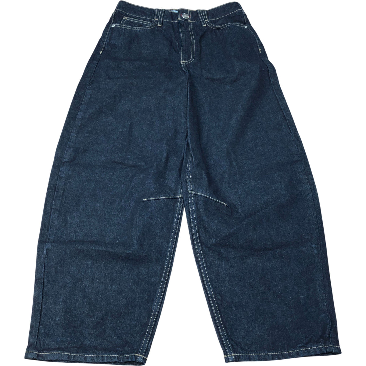 River Island Denim Barrel Leg Jeans Dark Blue