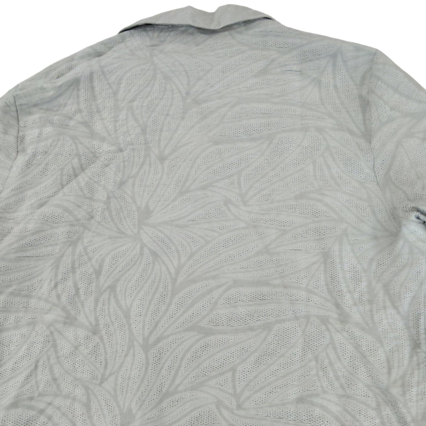 River Island Short Sleeve Shirt UK XL Men's Casual Green Leaf Print Top