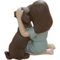 Klycea Girl and Dog Figurine Collectibles Cute Home Decor Gift