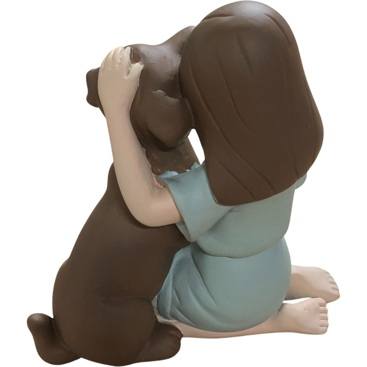 Klycea Girl and Dog Figurine Collectibles Cute Home Decor Gift