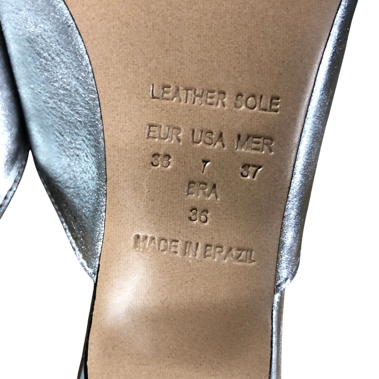 Vicenza Maeve Bow Mules UK5 Women's Silver Pointed Toe Heels