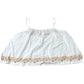 Women's White Embroidered Crop Top Cotton Spaghetti Size 16