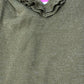 River Island V Neck Frill Strap Top UK Size M Women's Olive Green
