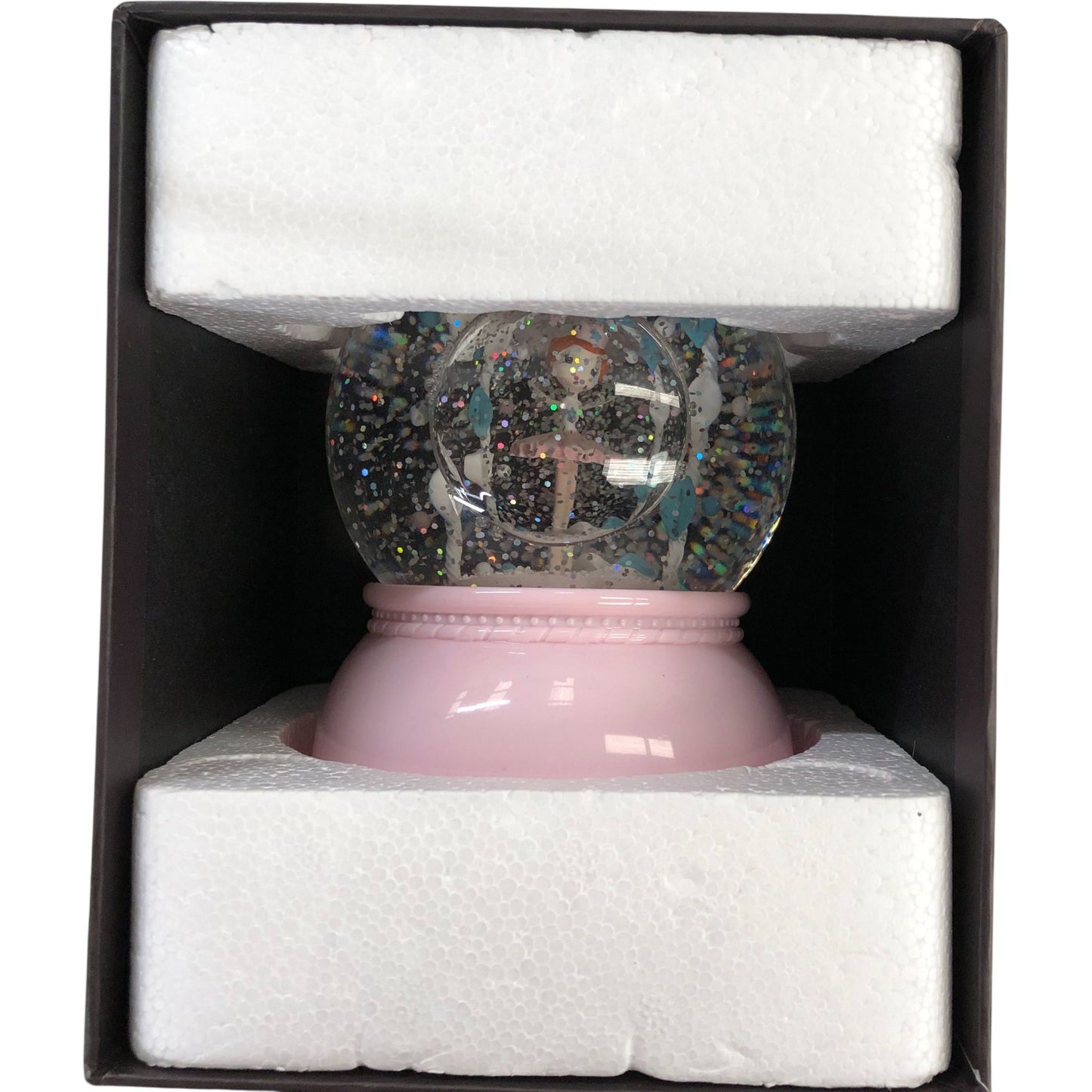 Little Big Room Ballerina Night Light Snow Globe Pink 14cm Children's Decor