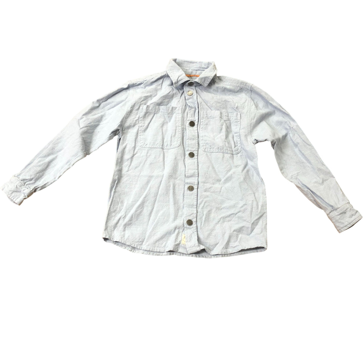 Long Sleeve Shirt 8 Yrs Kids Cotton Light Blue Casual Wear