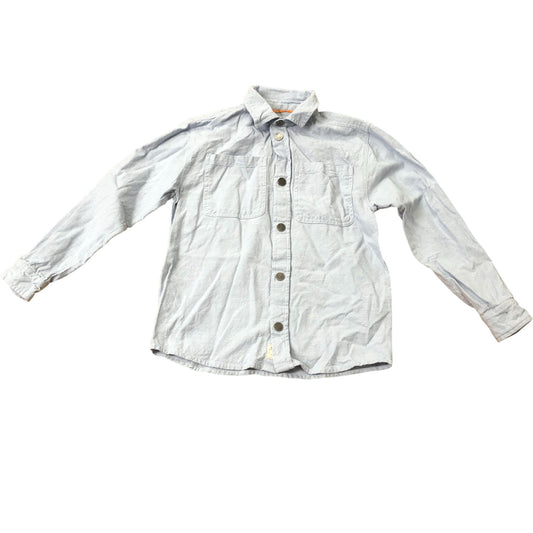 Long Sleeve Shirt 8 Yrs Kids Cotton Light Blue Casual Wear