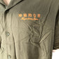 RIVER ISLAND Casual Shirt Olive Green Short Sleeve Tiger Print Graphic Large