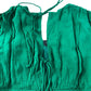 Branded Green Ruched Mini Dress - Size 6