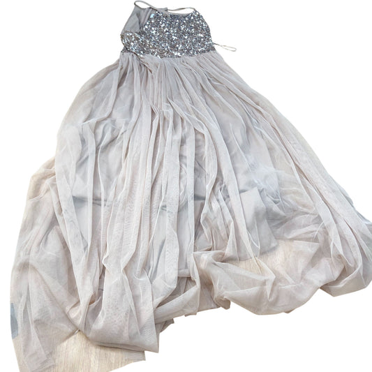 Evening Dress Women's Floor Length Sequin Embellished Nude Special