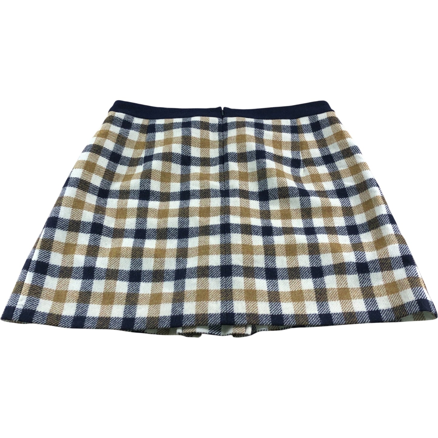 Branded Checked Mini Skirt  - Size 16