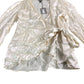 River Island Wrap Top UK12 Women's Long Sleeve Satin Cream Blouse