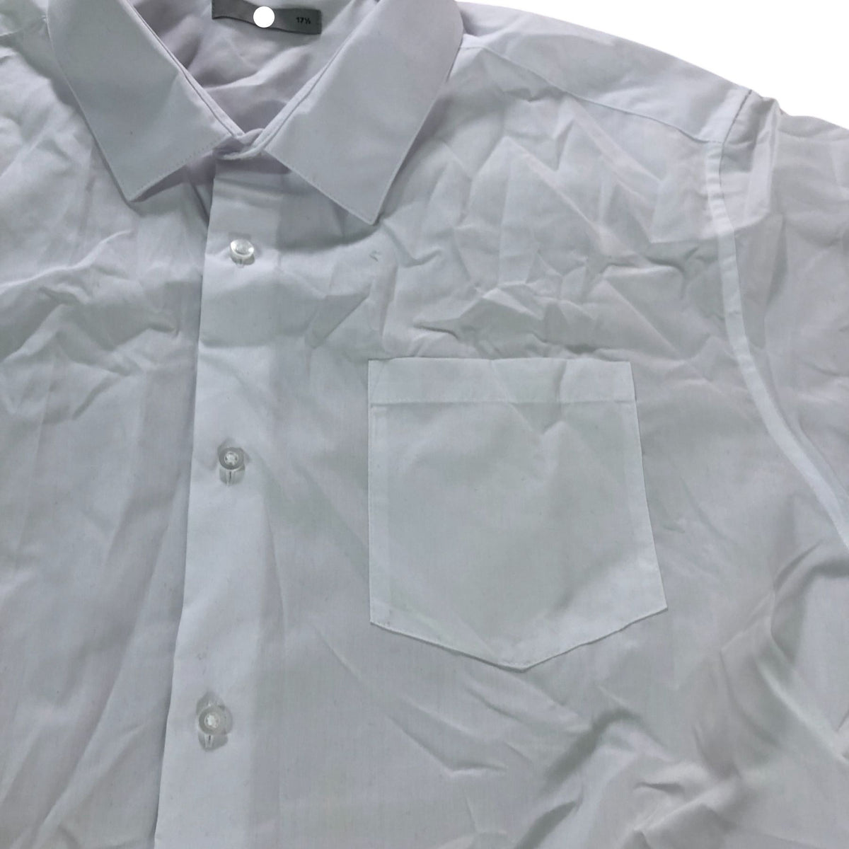White Short Sleeve Shirt Size 17.5 Men's
