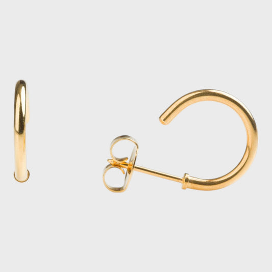 STUDEX System 75 Gold Plated Hoop Earrings x 1 Pair Set