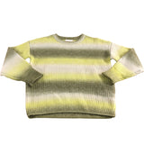 Space Dye Jumper UK8 Women's Green Multi Ribbed Knit Sweater