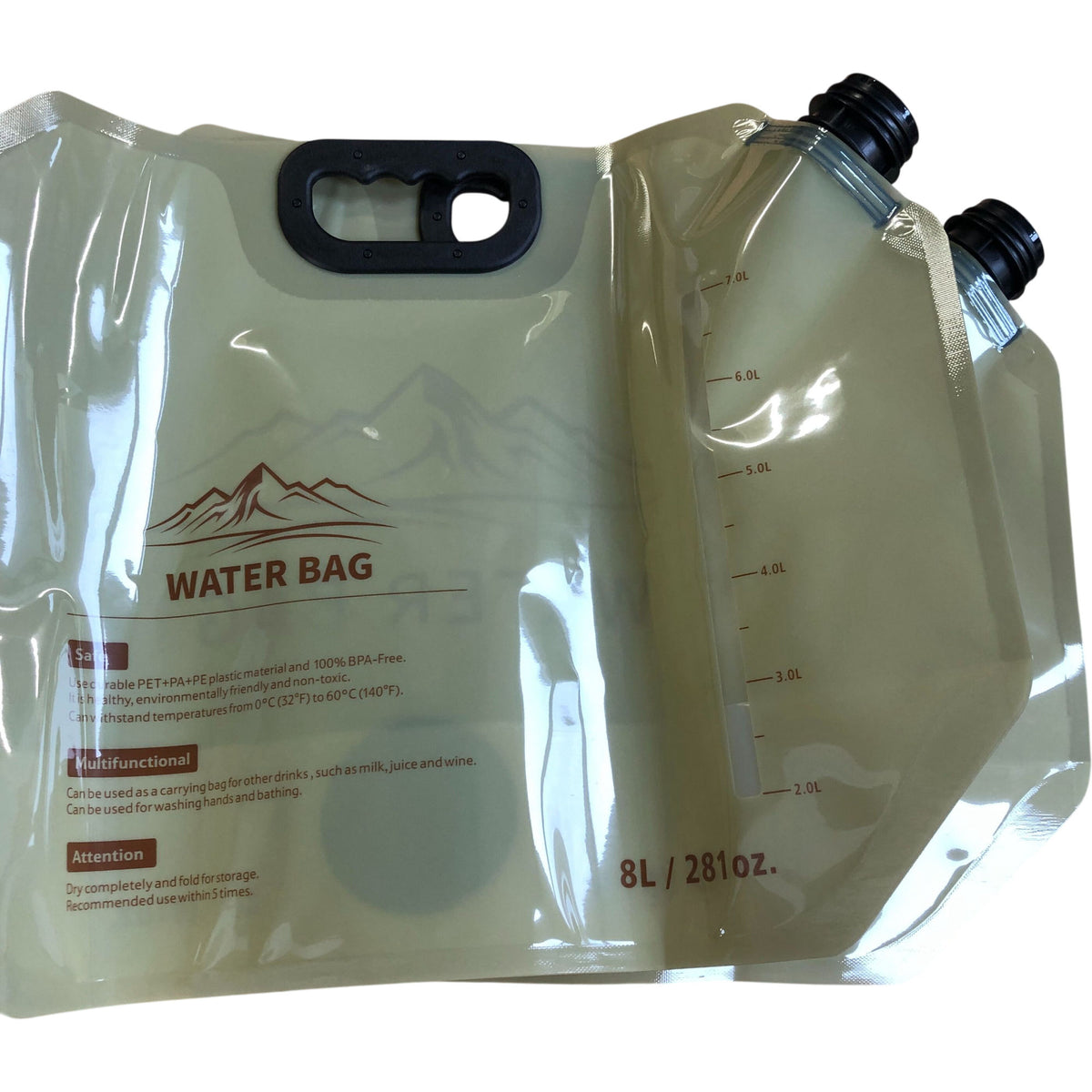 Portable Water Container 8L 281oz Hydration Solution Pack of Two
