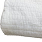 Large White 100% Cotton Quilted Throw 270x260cm