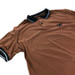 Polo Shirt Men's Brown Short Sleeve Casual Top XL