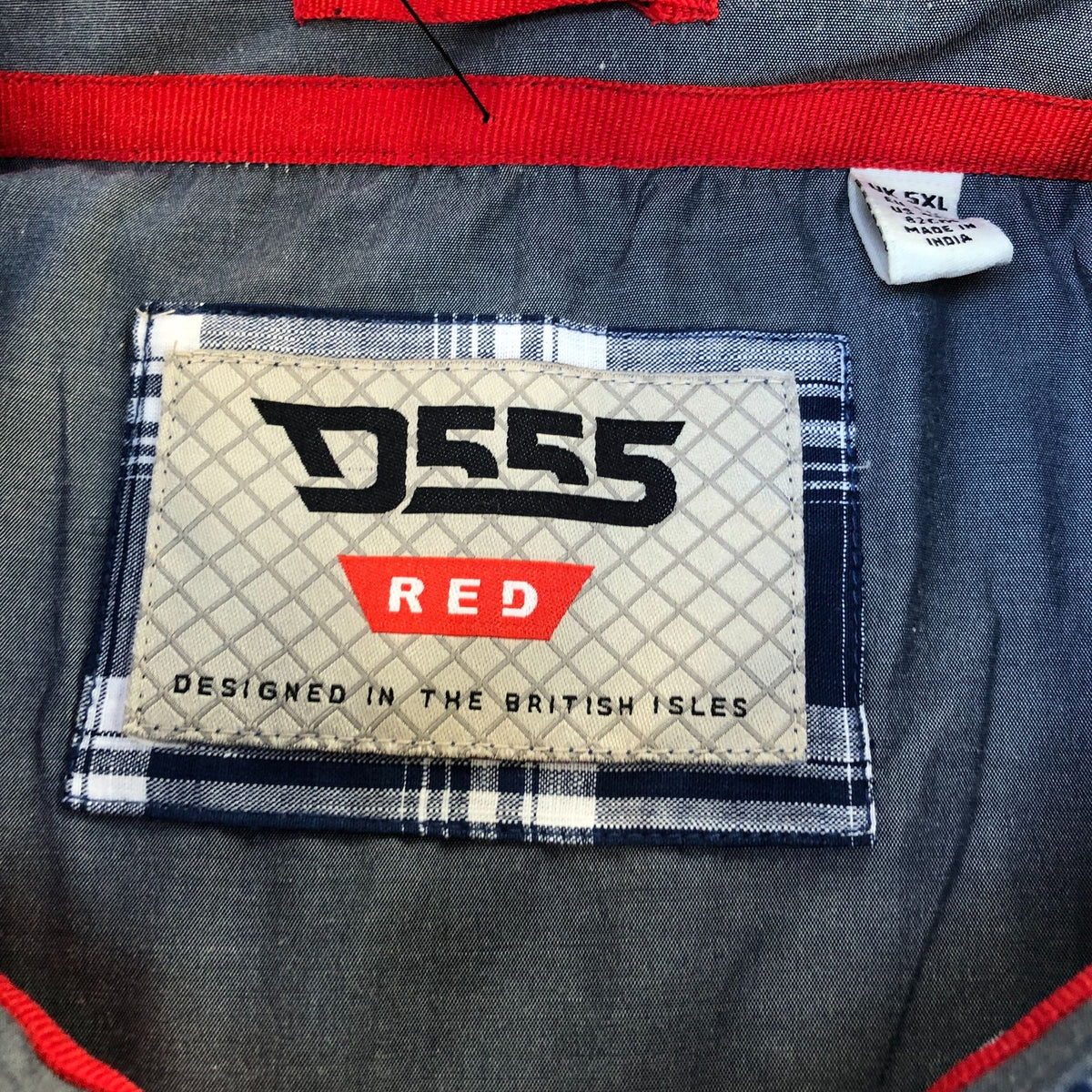 D555 Red Morris French Navy Check Cotton Shirt 5XL
