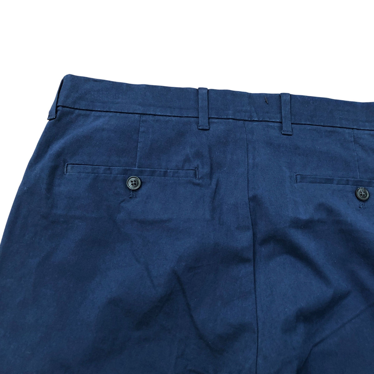 Navy Blue Cotton Stretch Chino Trousers 34"x31"
