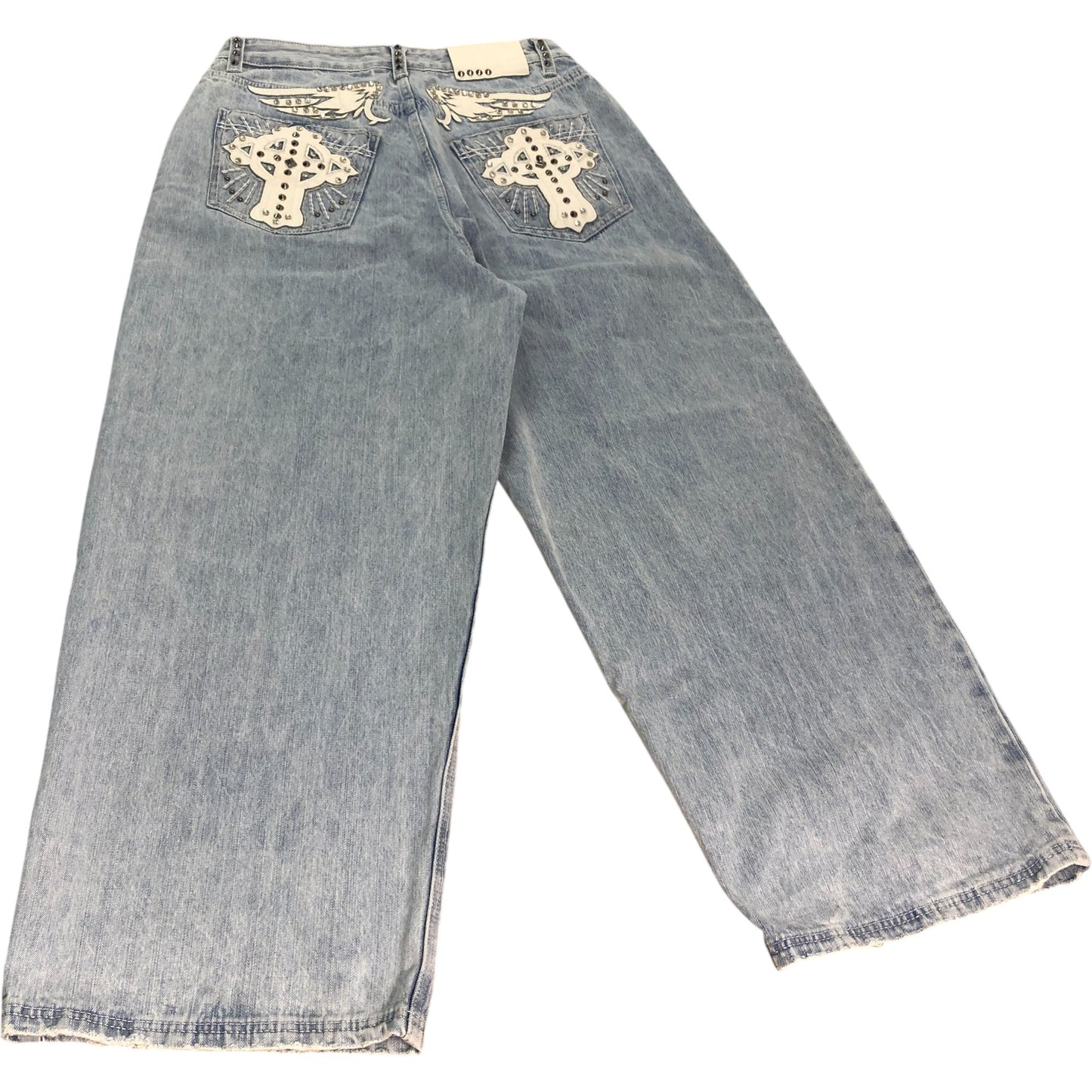 Jaded London Women's 32 Super Baggy Jeans Light Blue Size 14