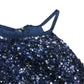 Maya Deluxe Evening Gown UK14 Women's Navy Blue Sequin Maxi Dress Formal Wear