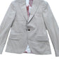River Island Studios 38R Women's Check Blazer Jacket Cream Checked Pattern