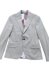 River Island Studios 38R Women's Check Blazer Jacket Cream Checked Pattern